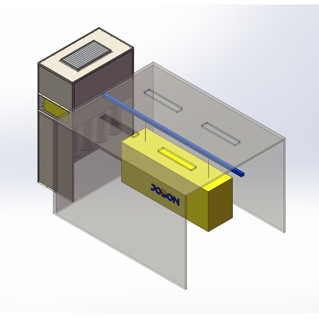 Begehbarer Pulverbeschichtungs-Sprühschrank im neuesten Design für die Metalltürbeschichtung