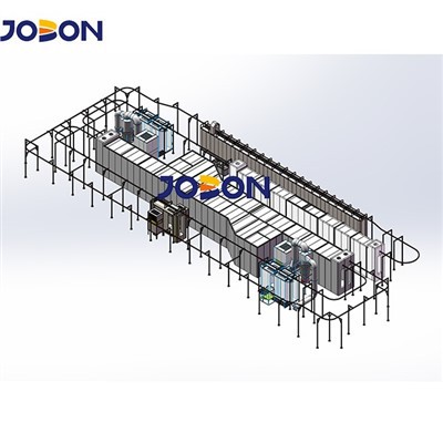 Vollautomatische Pulversprühbeschichtungsanlage