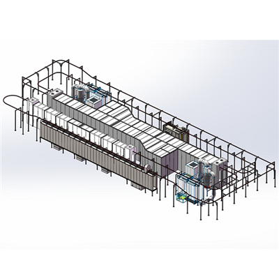 Automatische Pulverbeschichtungslinie Fabrik Direktverkäufe